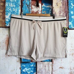 Women's Athletic Works Mesh Shorts Midrise XXXLARGE Antique Taupe NEW